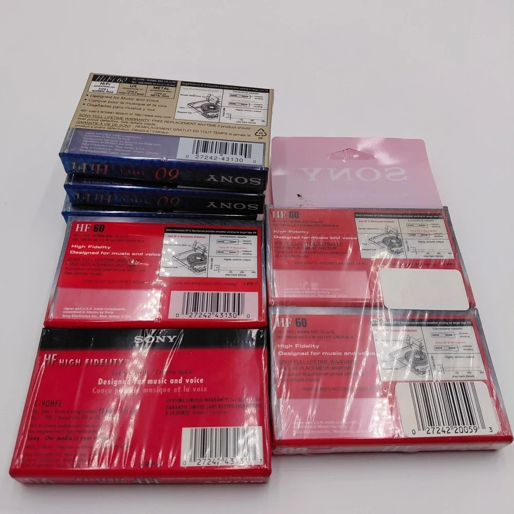New Sony Digital HF Hi8 7 Tape Lot 60 & 90 Min Normal Bias Sealed